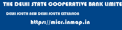 THE DELHI STATE COOPERATIVE BANK LIMITED  DELHI SOUTH NEW DELHI SOUTH EXTENSION  micr code